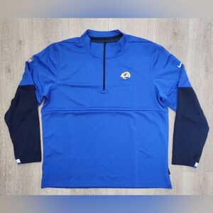 Nike Los Angeles Rams Sideline Dri-FIT Half-Zip Pullover CW2937-405 Mens Size XL